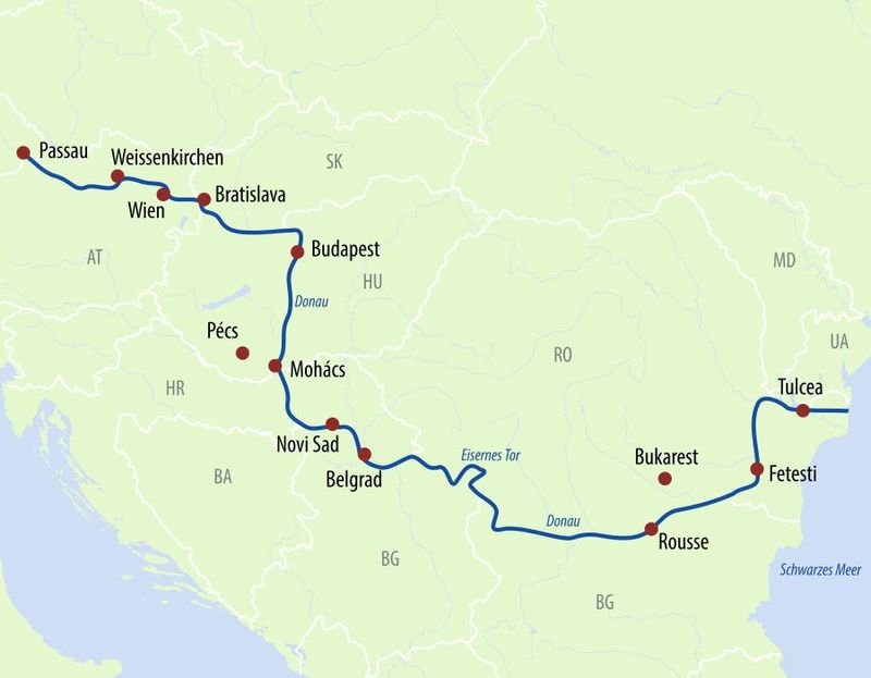 Thurgau Travel - Donaudelta  Routenplan