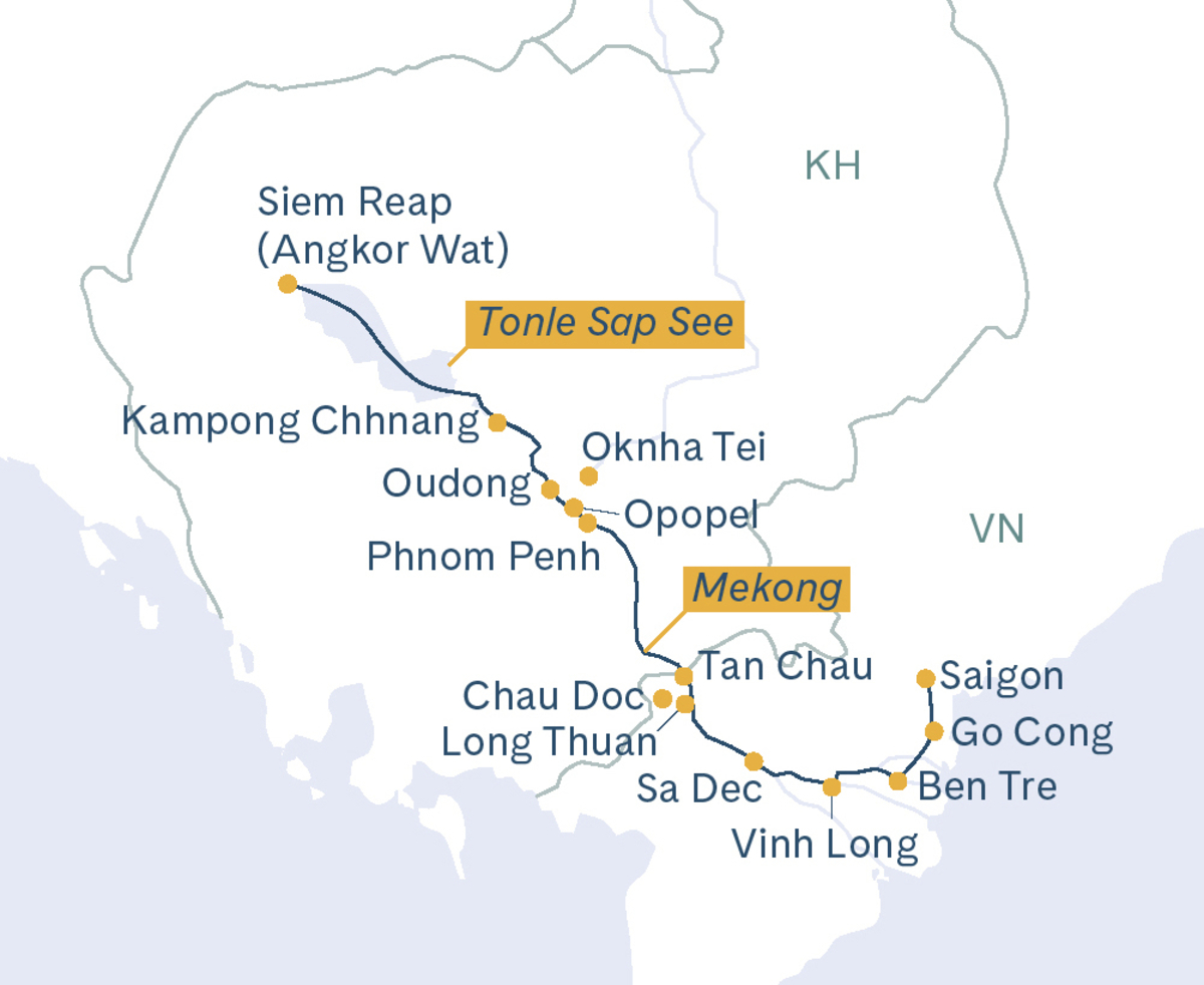 RV Mekong Discovery auf dem Tonle Sap See