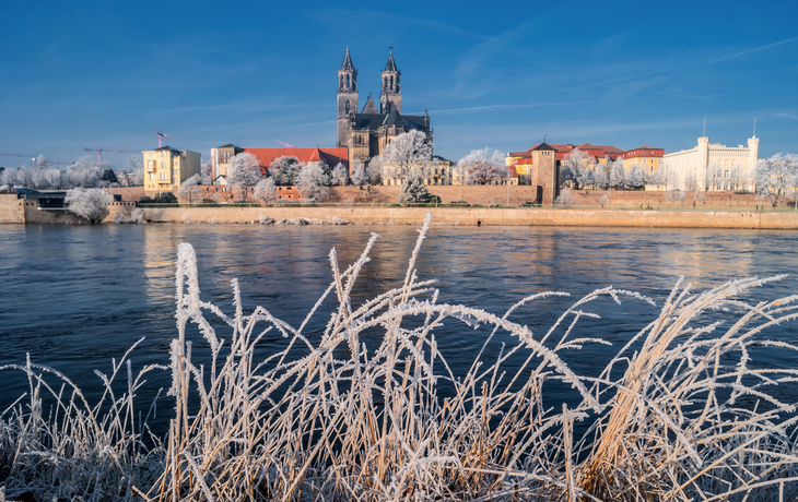 winterliches Magdeburg - © neurobite - stock.adobe.com