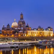 Dresdner Skyline im Winter