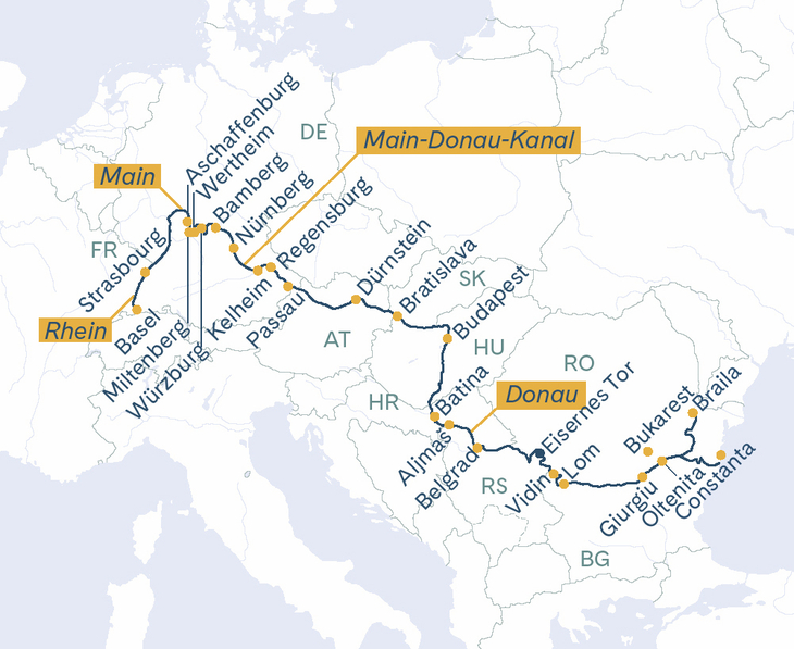 Routenplan Thurgau Prestige Constanta-Basel