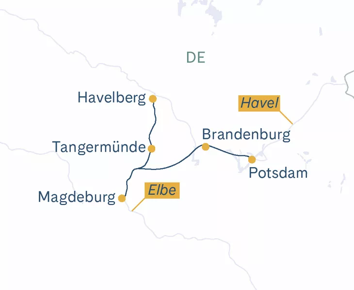 Routenplan: Thurgau Chopin Potsdam-Magdeburg-Potsdam