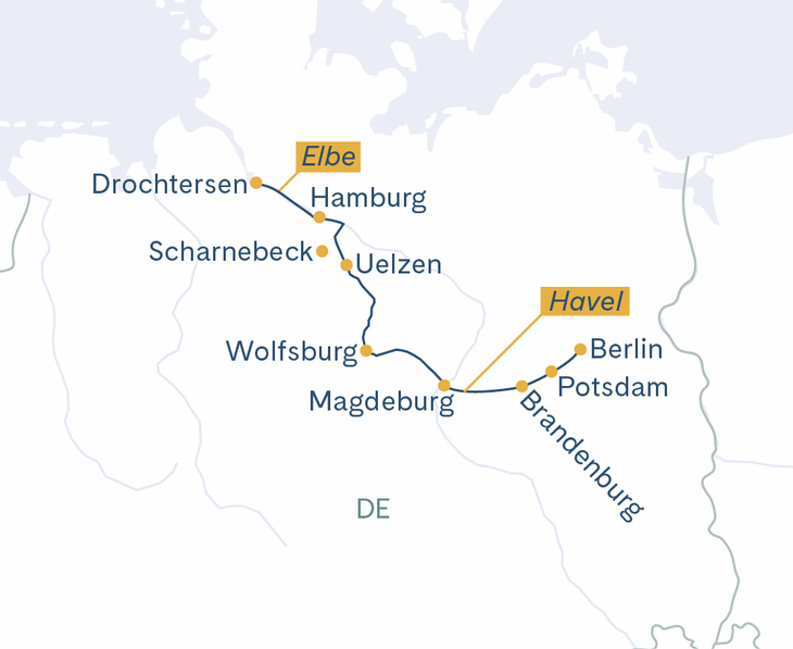 Routenplan Thurgau Chopin Berlin-Hamburg