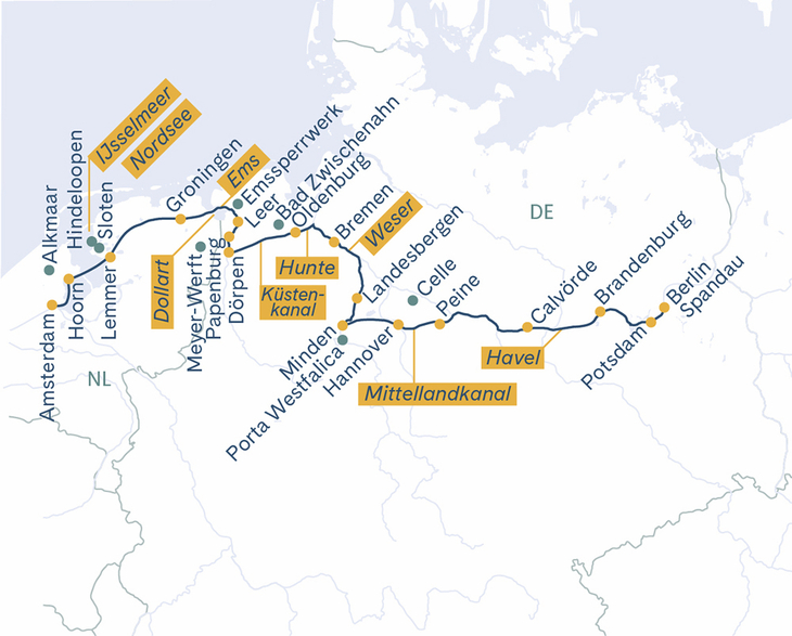 Routenplan Thurgau Saxonia Berlin-Amsterdam 2027