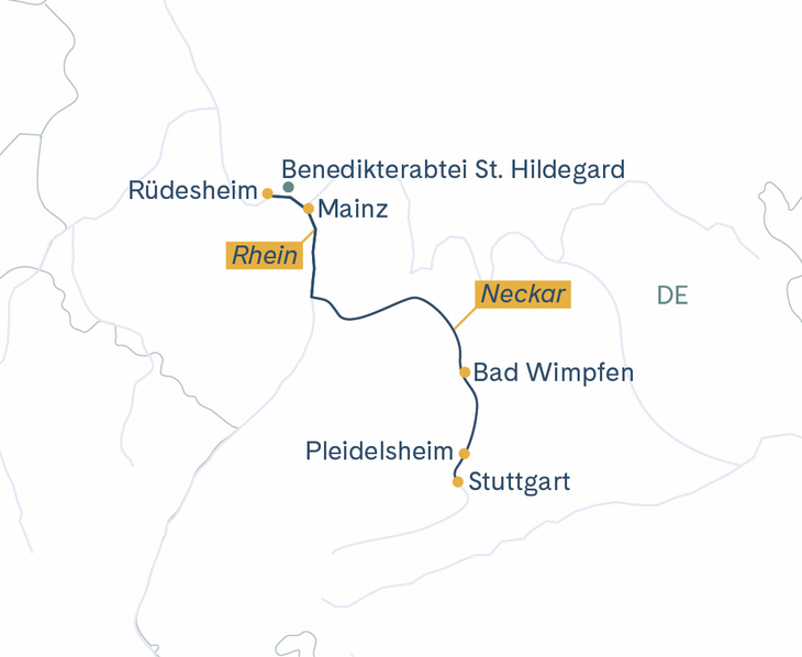Routenplan Stuttgart-Mainz