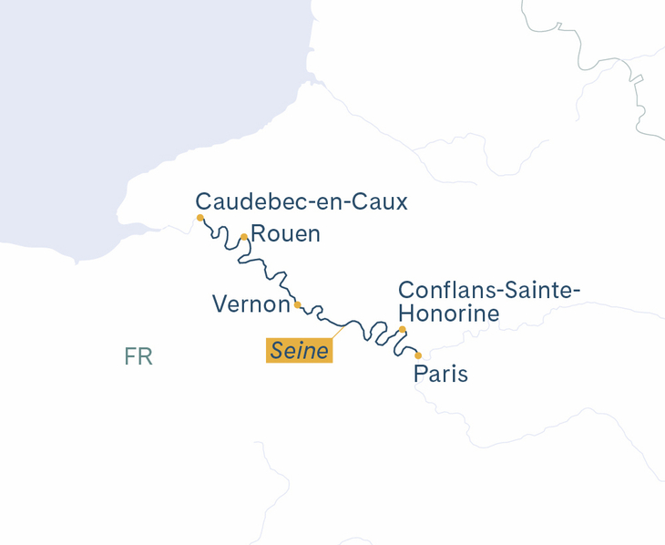 Routenplan Paris-Caudebec-Paris