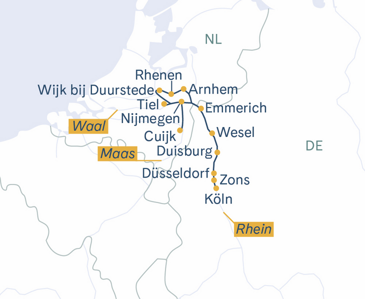 Routenplan MS Classica KöL–NIJ–TIE–KöL