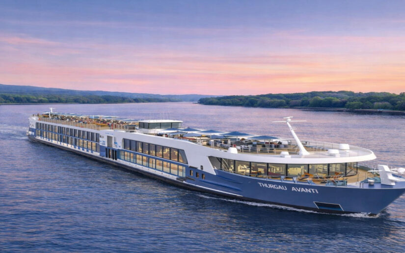 Bild zeigt die Thurgau Avanit Flusskreuzfahrtschiff - KI generiert